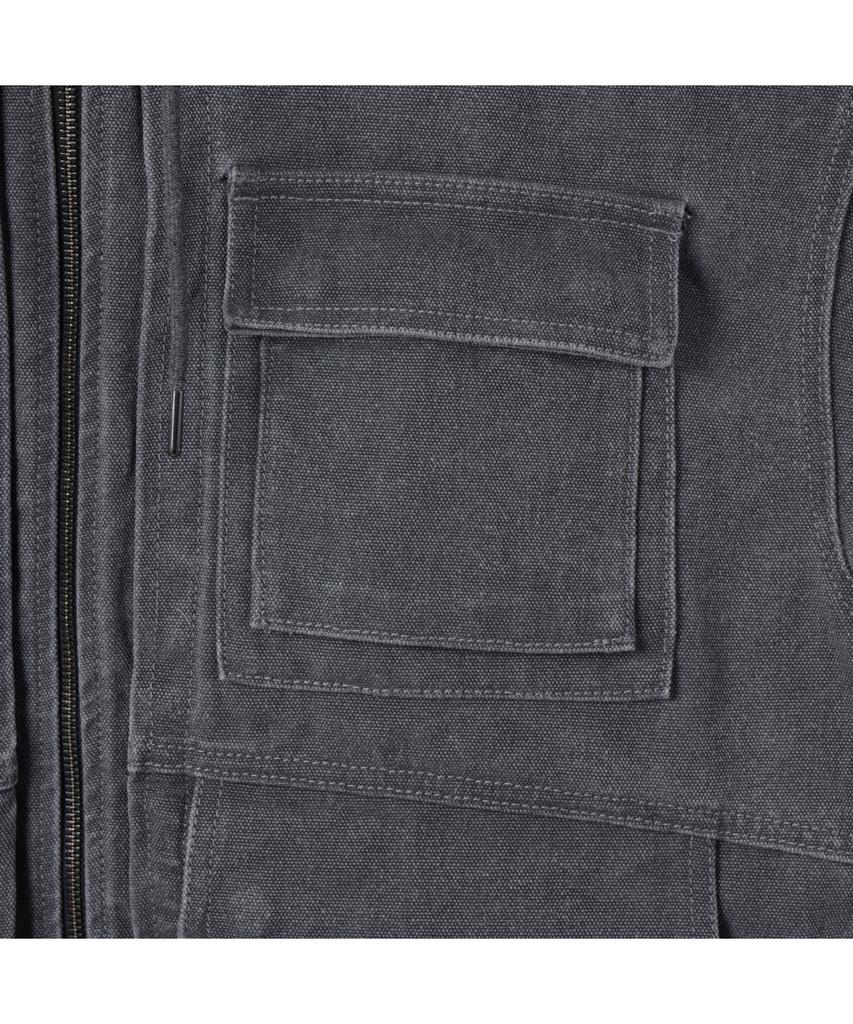 Customellow Gray Cotton Dyed Hood Jacket_Cwuam25383Gyd