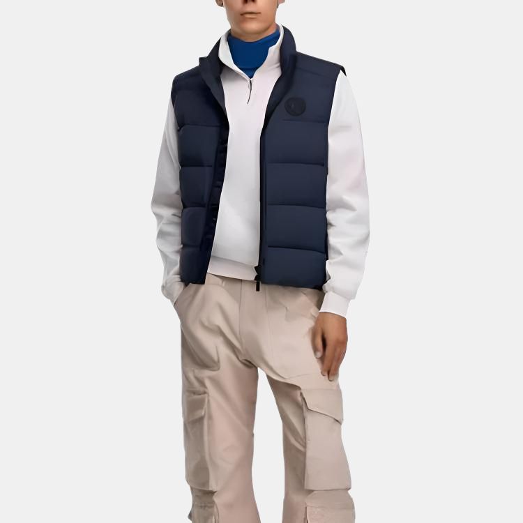 Canada Goose Crofton Series Lightweight Waterproof Windproof Down Vest Unisex Vests Black 1925MB-9063-BLUE