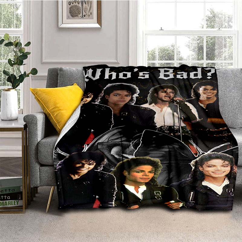 Available In Various Sizes, These M-Michael J-Jackson Printed High-definition Blankets Are Soft and Comfortable, Customizable