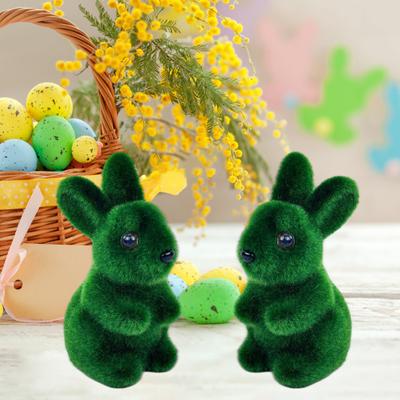Umělá mechová králičí soška Realistický huňatý mechový králík Ozdoba králíka Stojící pěnová figurka králíka pro jarní velikonoční párty Venkovní vnitřní terasa