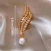 Exquisite Ear Of Wheat Pearl Rhinestone Brooches For Women Crystal Pins Suit Clothes Accessories Light Luxury Jewelry Gift