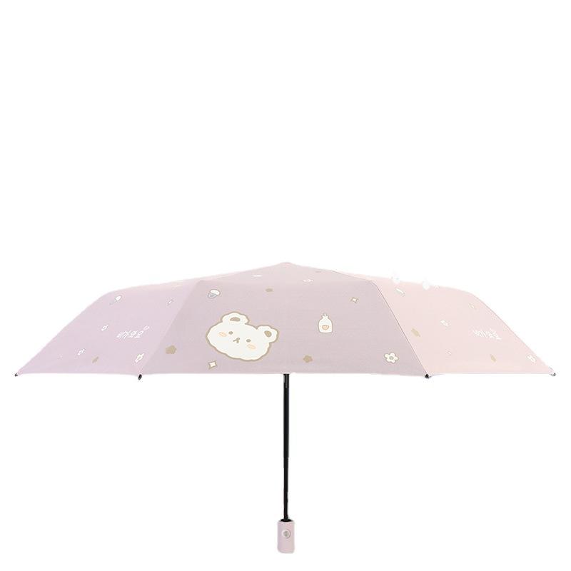 Windproof Folding Umbrella,parasol umbrella,Cute Little Bear,Automatic Umbrella,UV Blocking and shading,Portable for Travel,Gift
