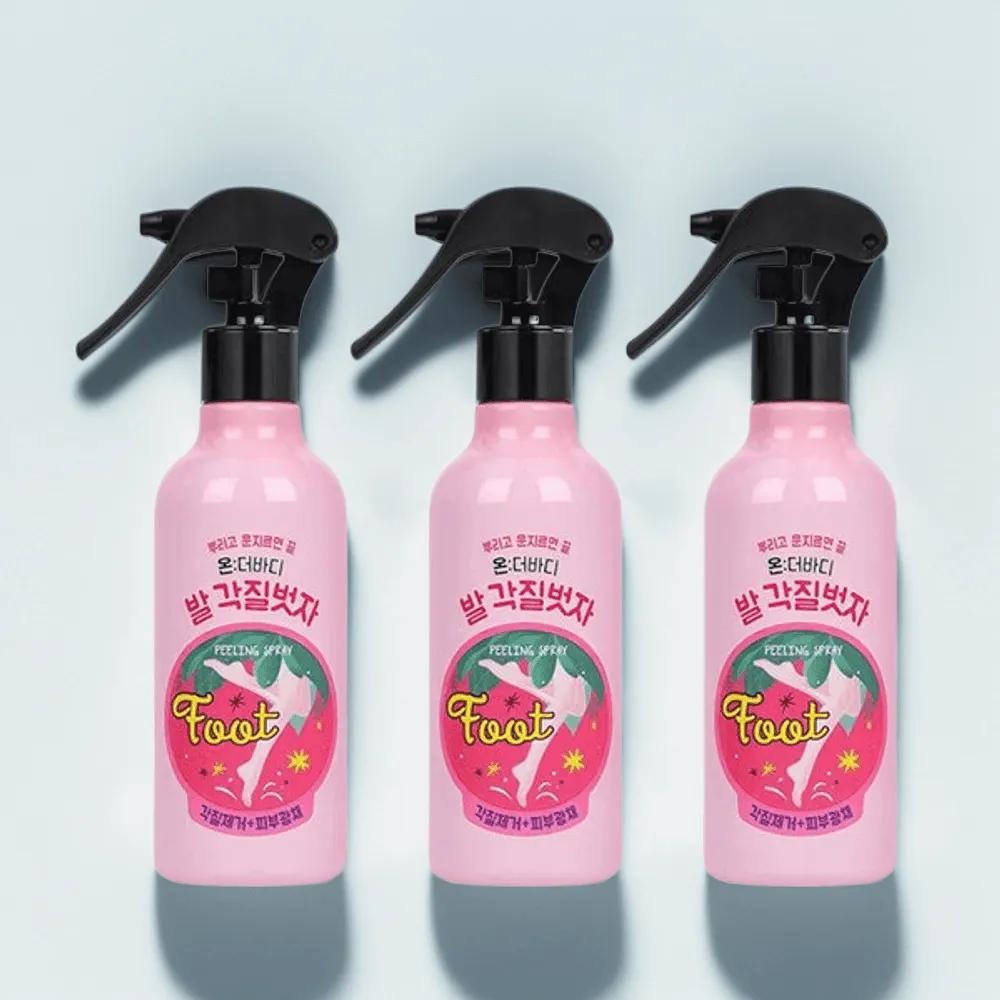 ON THE BODY Let s Peel Off Dead Skin Foot Peeling Spray 240ml (3 Bottles) Large Size