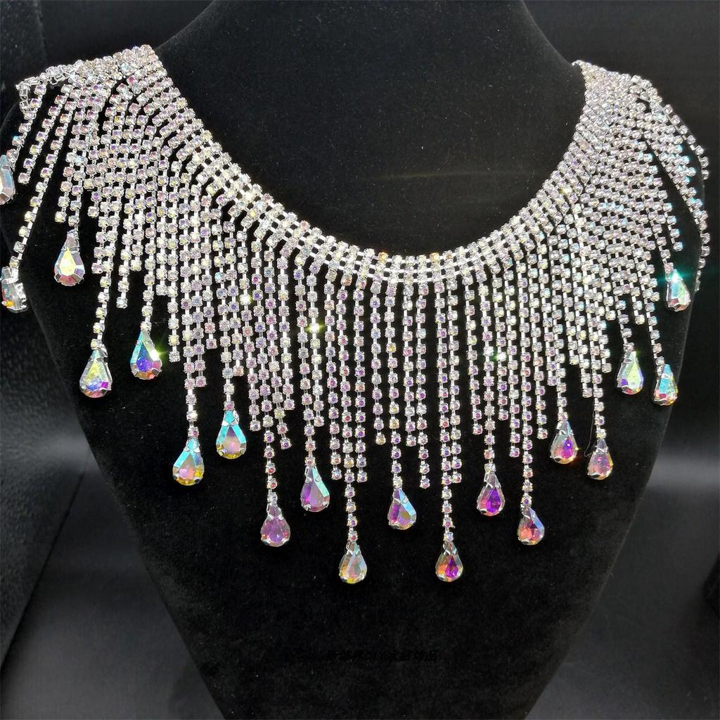 Exquisite Rhinestone Tassel Chain for Belly Dance & Accessories