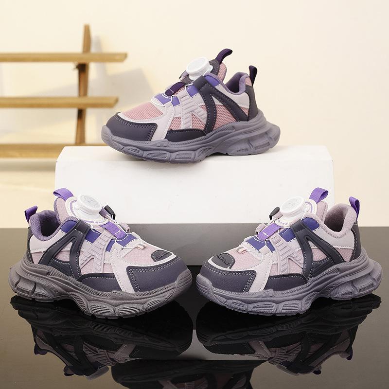 2026New autumn style girls' dad shoes, children's shoes, breathable sneakers, autumn shoes, children's trendy street shoes