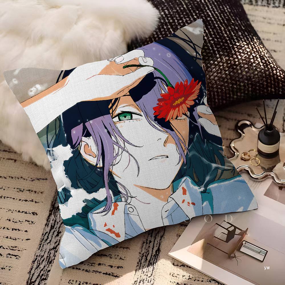 Anime Chainsaw Man Reze Arc Cushion Cover Car Throw Pillow Case For Sofa Car Christmas Gift 40x40cm 45x45cm