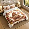 Autumn Harvest Theme Personalized 3Pcs Bedding Set Custom Text & Name 1 Sheet 2 Pillowcases Household Bedding 1pc