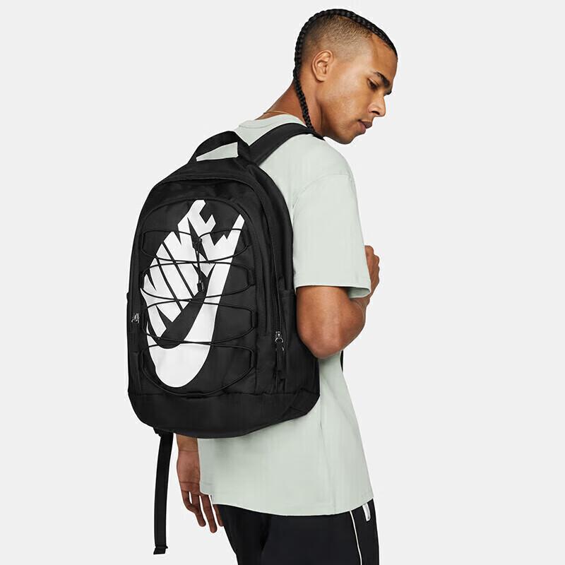 NIKE Travel Backpack, Large Capacity Sport Bag, Laptop Bookbag, Casual Bag DV1296-010, Black-White