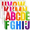 9 Sheet Colorful Large Letter Stickers, 4 Inch Stick On Letters Waterproof Self Adhesive Vinyl Letters Alphabet Stickers for Poster Bulletin Board