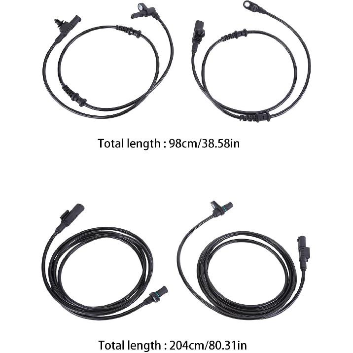 4pcs ABS Wheel Speed Sensor 2010 2011 2012 2013 2014 2015 2016 2017 2018 for Mercedes-Benz 2500 3500 Rear Left Rear Right Front Left Front Right ABS