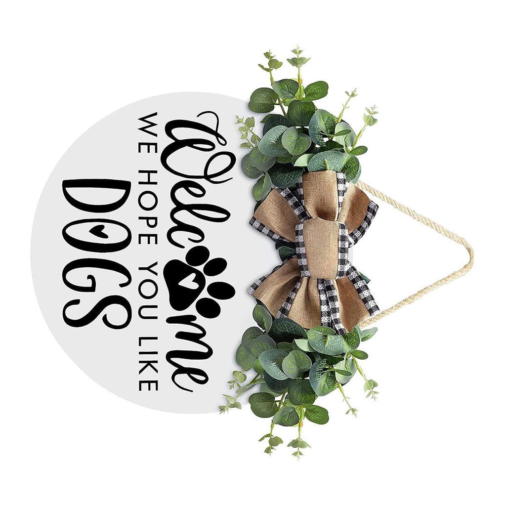 Welcome Sign for Front Door Porch Reusable Door Hanging Sign Greeting Guests & Passers-by