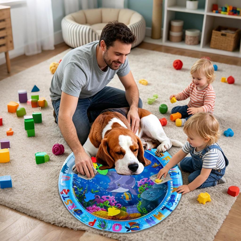 Sensory Water Mat Thickened Sensor Play Water Sensor Cat Mat Pet Supplies Cleaning Cooling Mat Pet Cat Water Bed Game Mat