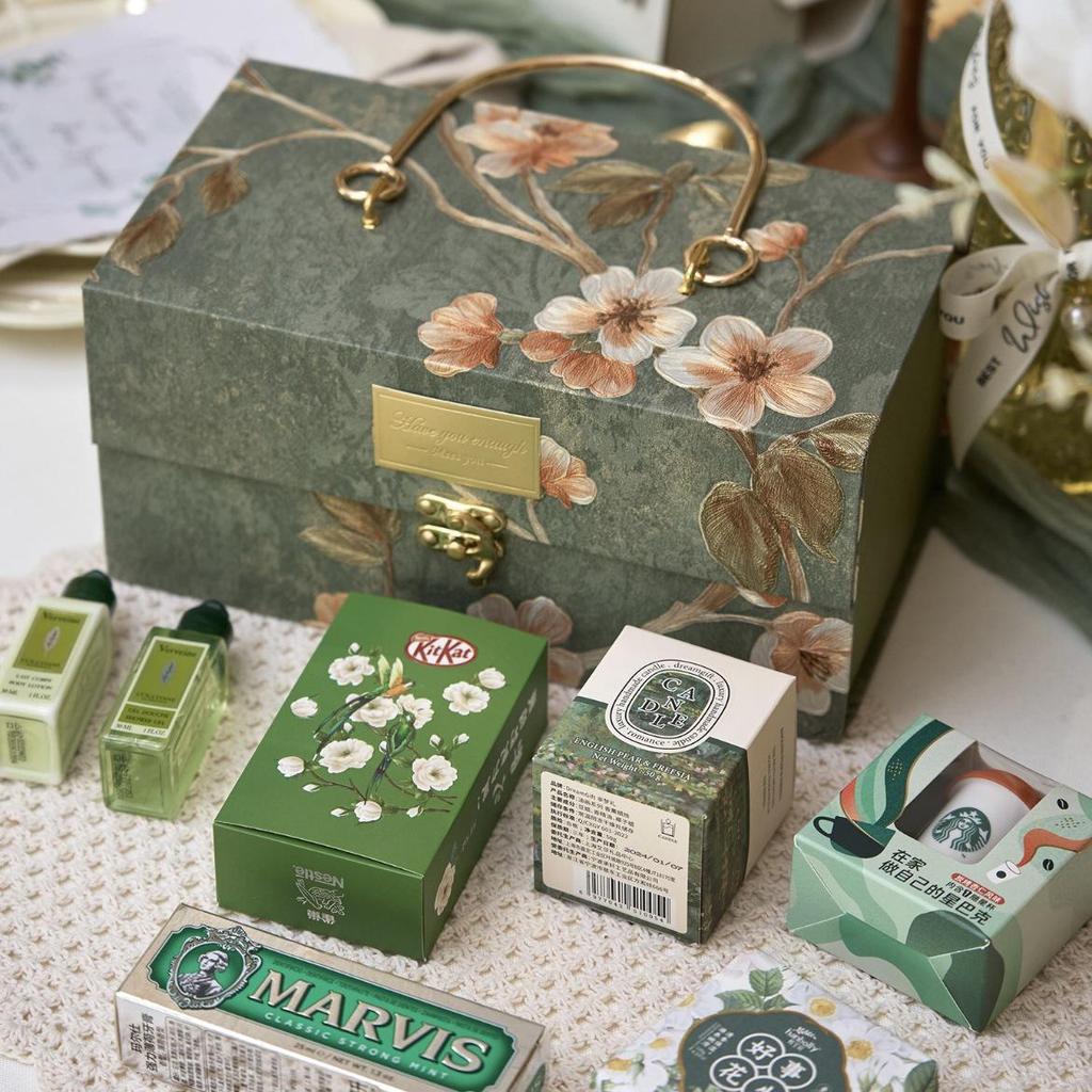 Elegant Metal Souvenir Gift Box with Logo for Weddings