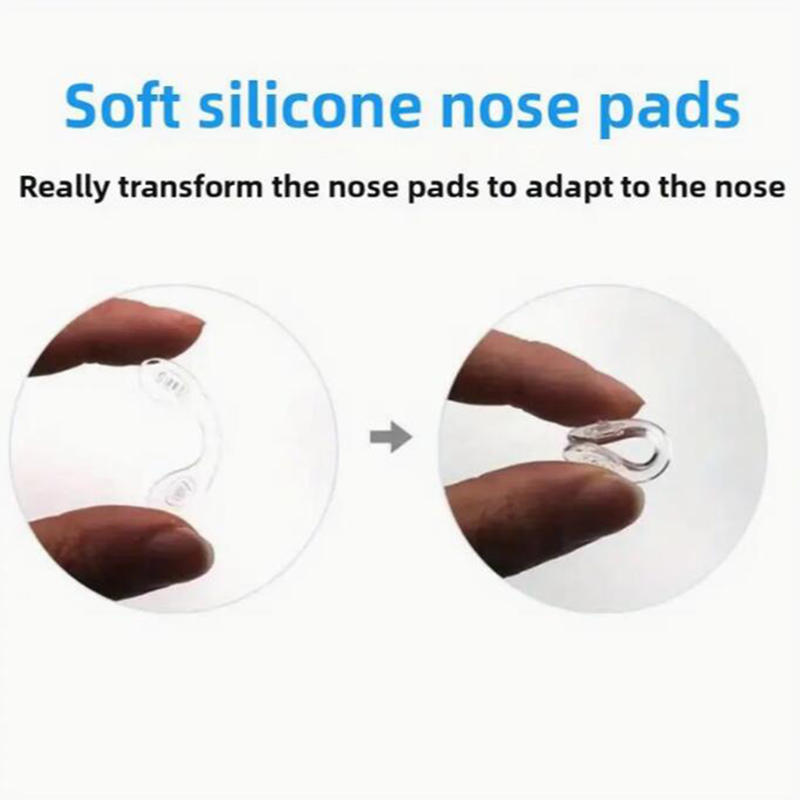 5/8 Stück Transparente Erwachsene Integrierte U-förmige Brillen Nasenpads Universelle Silikon Anti-Rutsch Brillen Nasenstegband Ersatz