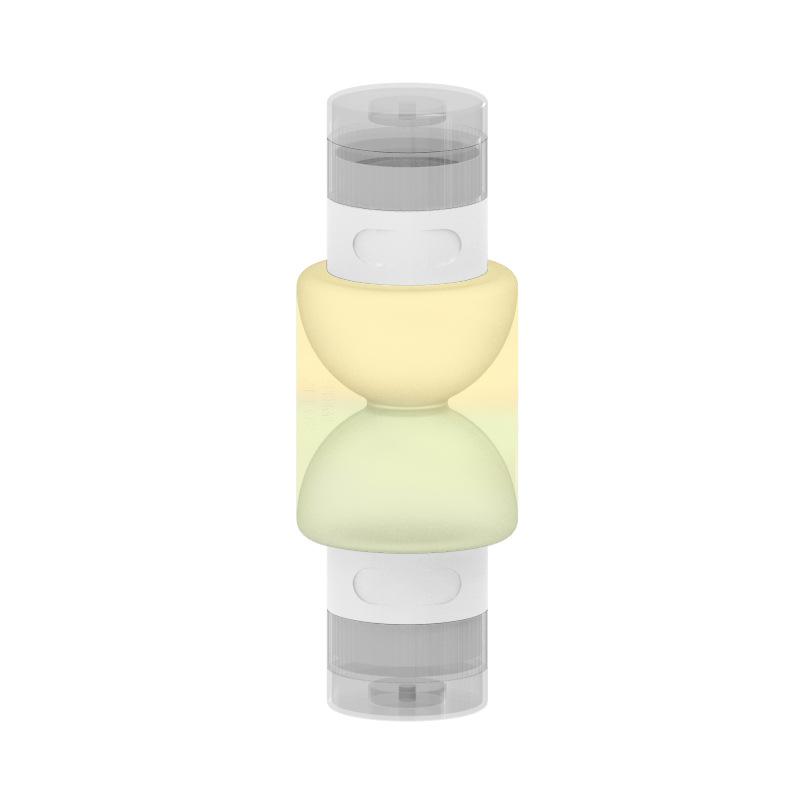 Dual Chamber Silicone Travel Bottle,Portable Refillable Cosmetic Container for Travel & Business Trip