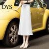 Indoor And Outdoor Wear Skirt Women Pleated Midi Elastic High Waist Solid Color for Smooth Outline Slimming Daily