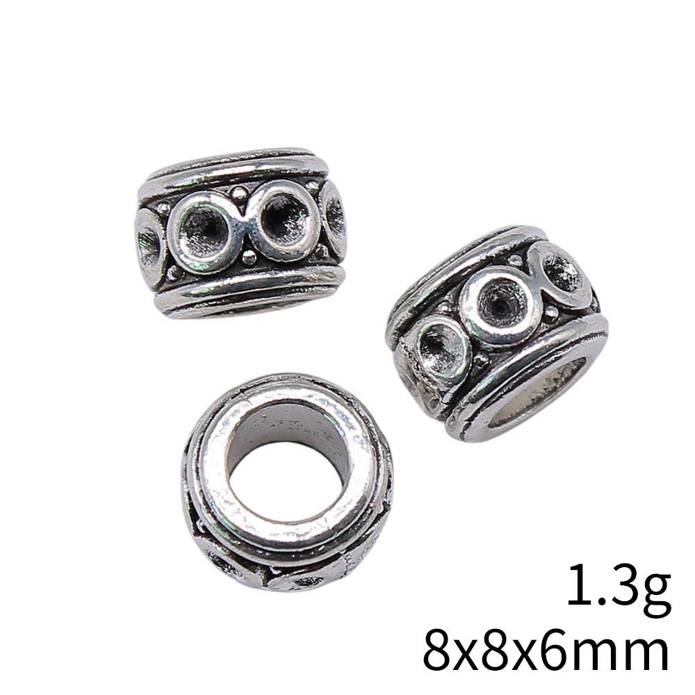Bead Pendant Jewelry Findings Big Hole Beads Loose Spacer Accessories Parts Beads For Making Bracelets Women's Accessories