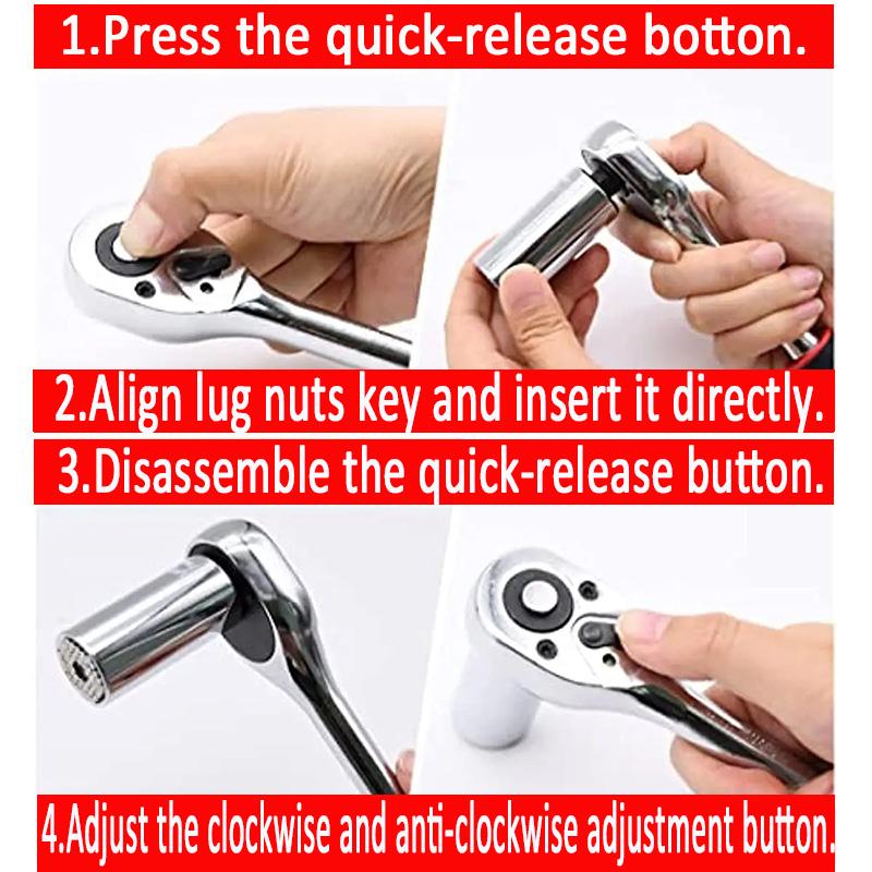 24 Teeth 1/4" 3/8" 1/2"inch Torque and Ratchet Wrench Set Repair Tools for Vehicle Bicycle Bike Socket Wrench Kit Tool