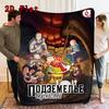 Delicious Dungeon Animated Characters 2D Flat Pattern Flannel Blanket High quality All Seasons Warmth and Comfort Perfect for Christmas Gifts.MMT09184