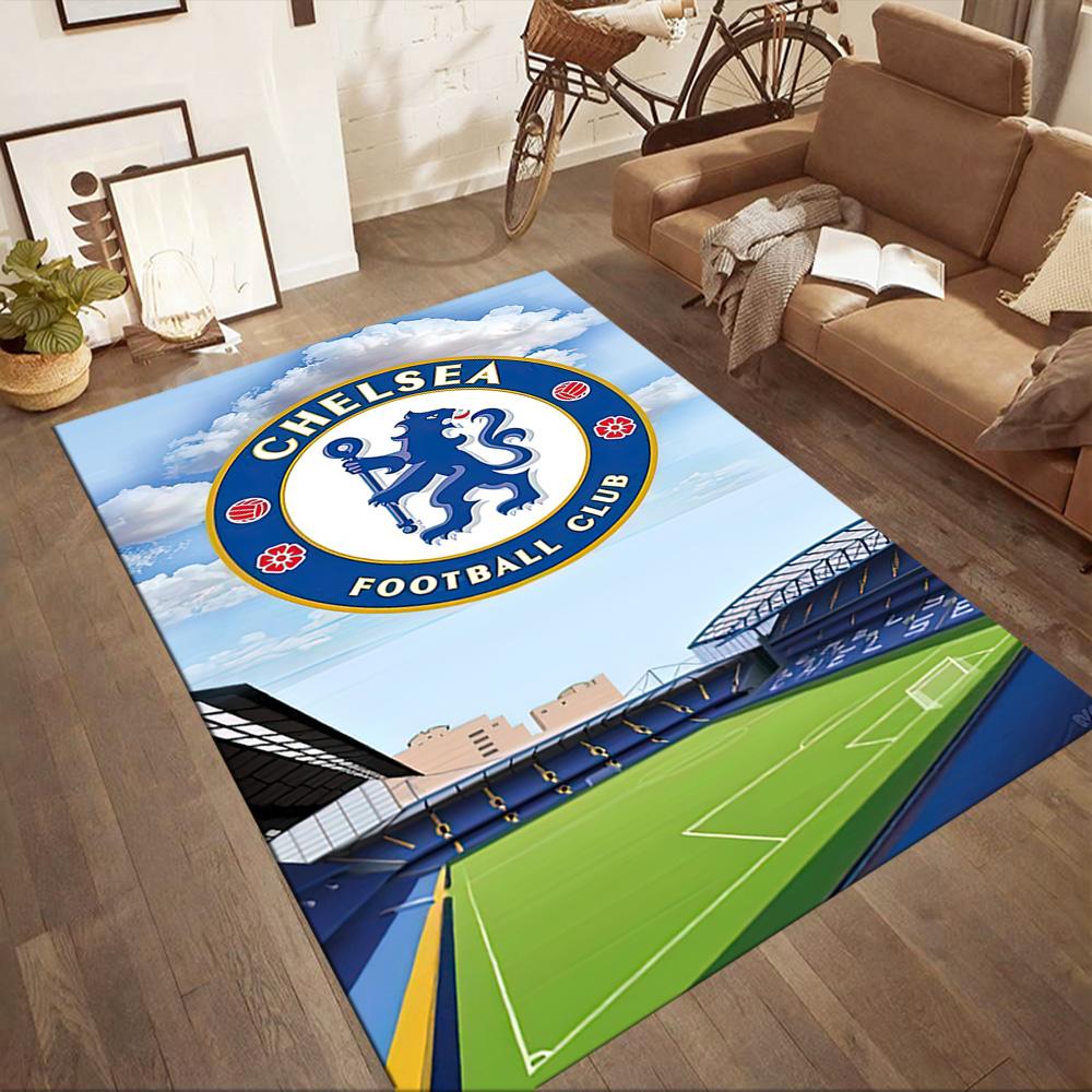 Love Chelsea Football Club Logo Square Rugs Are a Great Choice for Living Rooms, Bedrooms, Home Décor, and As Gifts.