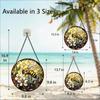 Stained Glass Sun Catcher,Bees and Wildfowers Printed Stained Glass Window Hanging Garden Decor Gifts,Sun Catchers Indoor Windowh