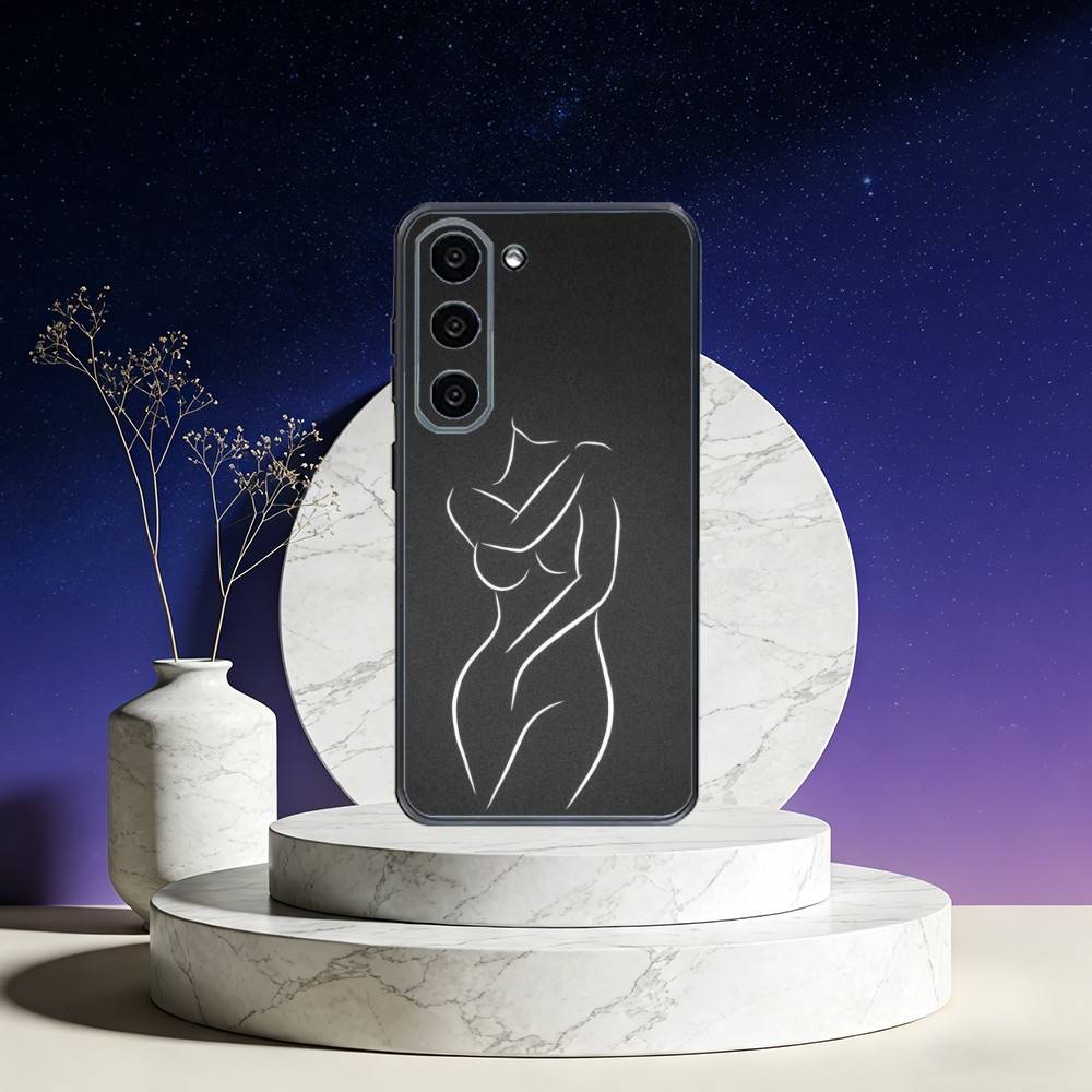 Sexy Body curve Art Phone Case For Samsung Galaxy A73,A72,A71,A70,A53,A52,A51,Others Soft Black Cover