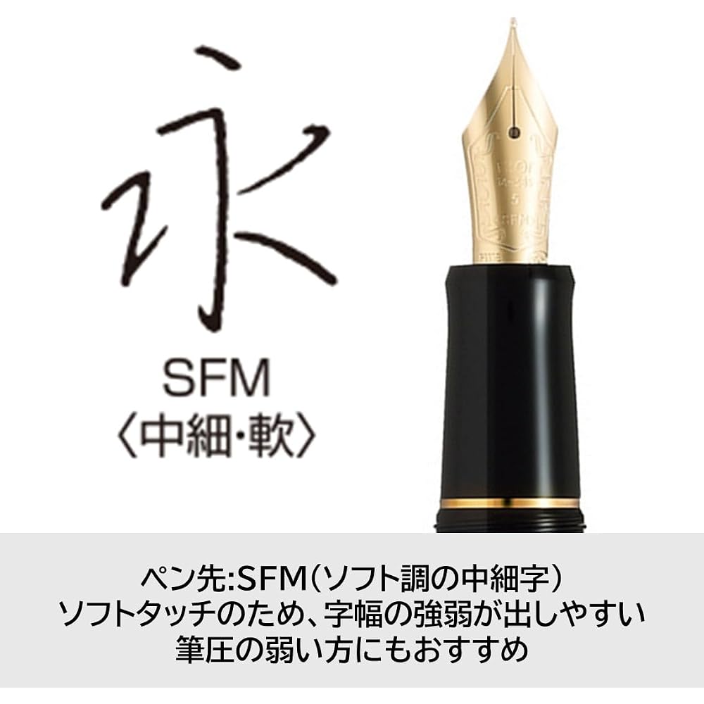 PILOT Custom 74 SFM Soft Fine Fine Medium (Soft Medium Fine) Black Black FKKN12SRBSFM Nib 14K Pilot