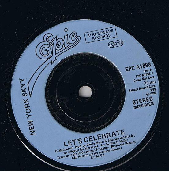 7inch Record SKYY - Let's Celebrate EPCA1898 Epic 1981 UK Soul/Funk Used