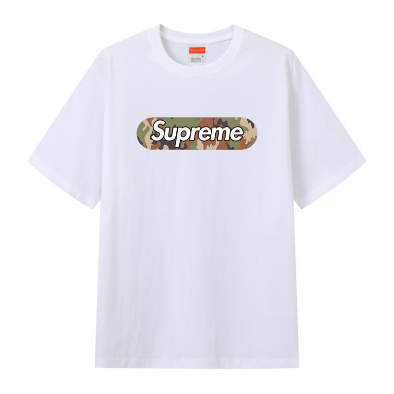

ZL14 Supreme 2025 Літня Футболка з Чистої Бавовни з Круглим Вирізом та Принтом, Високоякісна Парна Футболка L