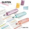 8pcs/Set Metallic Highlighter Morandi Gold Powder Glitter Highlighter Markers for Note Journaling Graffiti Pen Stationery Kawaii