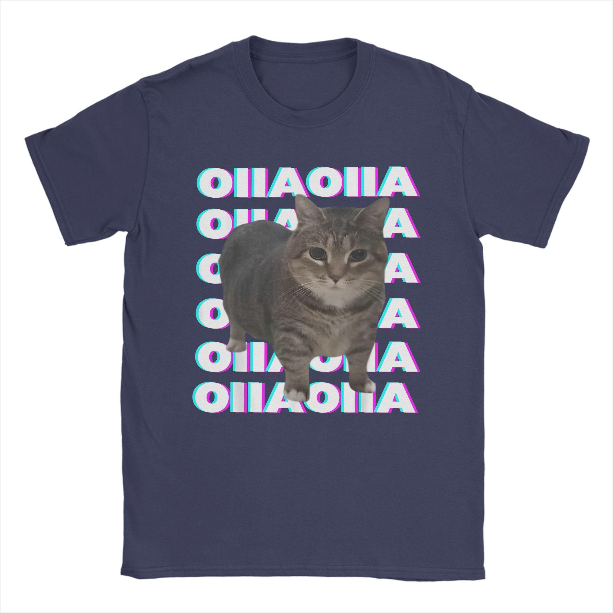 

OIIA OIIA Spinning Cat Meme Glitch Disco мужская футболка забавные модные футболки с коротким рукавом и круглым воротником футболка хлопковая подарочная одежда XXXXXL темно-синий