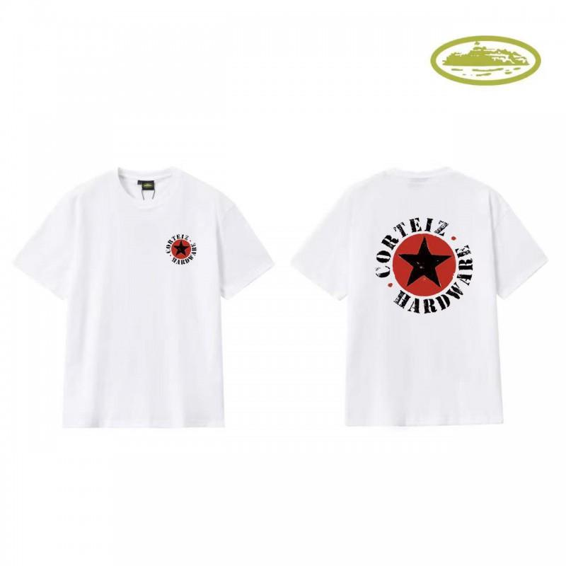 CORT Alcatraz Basic Short Sleeve T-Shirt Phantom Letter Print Couple Streetwear Teens
