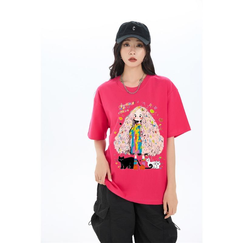 VEZFAA Damenmode Casual Sommer Frühling Kurzarm O-Ausschnitt Blusen & Hemden