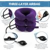 Neck Brace Inflatable Adjustable Cervical Traction Device For Home Use, Purple For Pain Relief Neck Stretcher