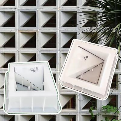 Cimento oco tijolo molde de plástico geometria moderna 3d diy ar-tijolo grade partição decorativa a céu aberto jardim fundo parede molde