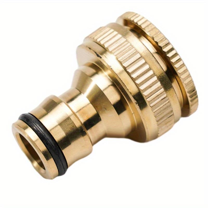 2Pcs Brass Hose Tap Connector 3/4" 1/2" Garden Threaded Water Pipe Adapter Fitting Faucet Connector Accessories