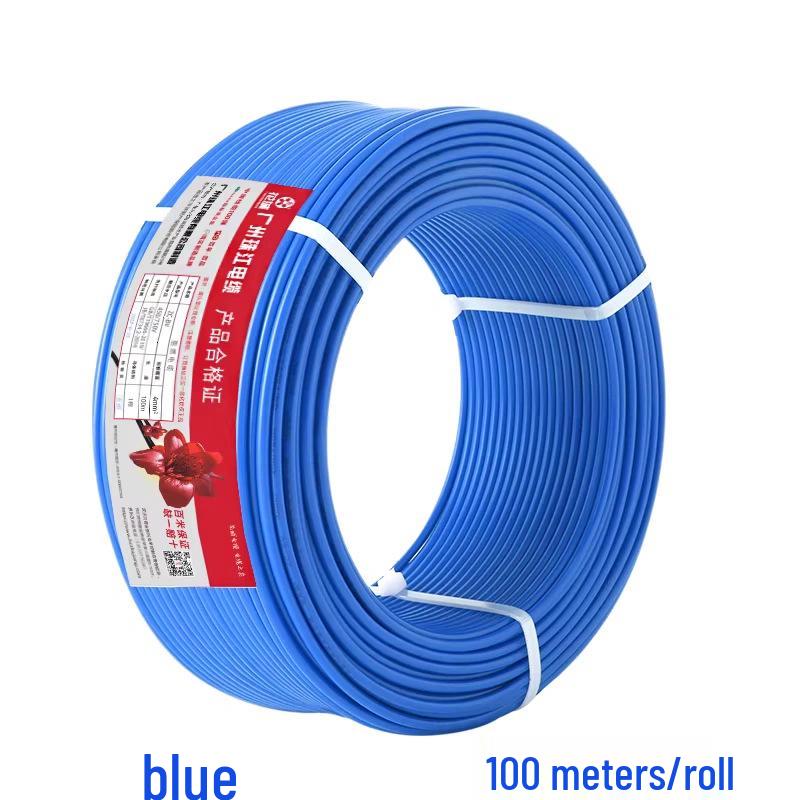 Zhujiang National Standard Flame Retardant Stranded Copper Core Electrical Wire for Household Use (1, 1.5, 2.5, 4, 6 Sq mm)