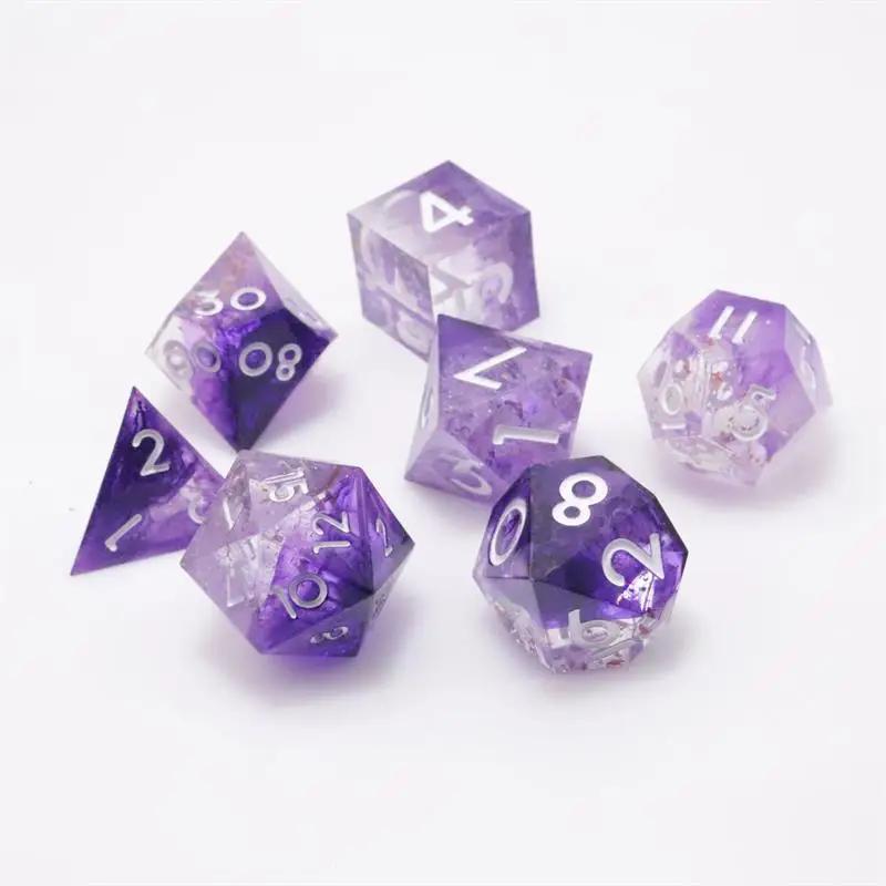 Dragon Eye Dice Set Liquid Core Dice For Dungeons and Dragons Set Digital Dice D&D Board Games Dice for DND RPG Portable Toys