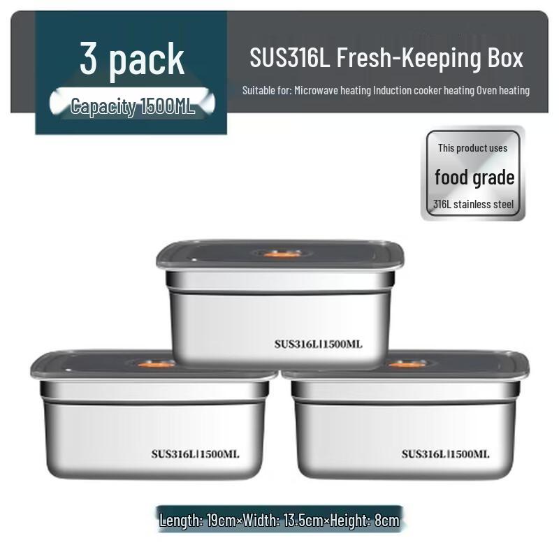 Mengzhang 316 Stainless Steel Food Storage Container Set