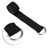 Adjustable Stretch Strap D Ring Belts Gym Waist Leg Fitness Sports Yoga Belt (Black)