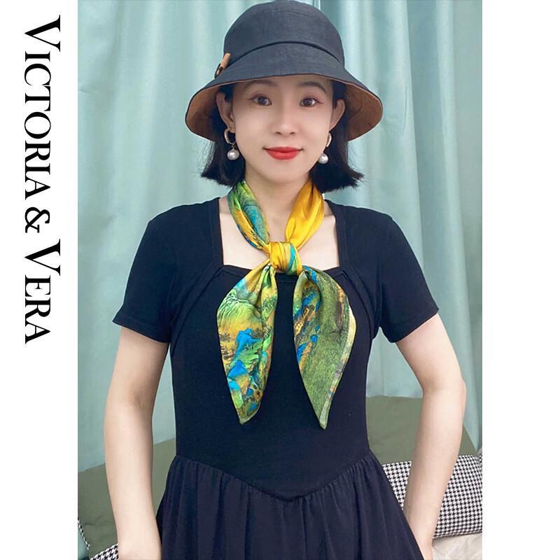 VICTORIA&VERA V826ZS01 Mulberry Silk Printed Scarf