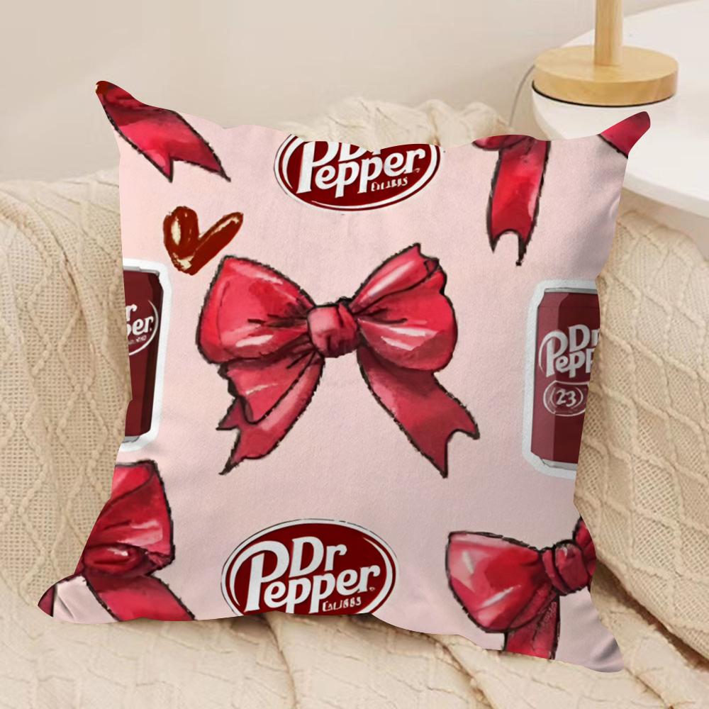 Cherry Drink D-Dr P-Peppers Cushion Cover Pillowcase Ultra Soft Skin Friendly Fabric Cloud Like Comfort & Concealed Zipper