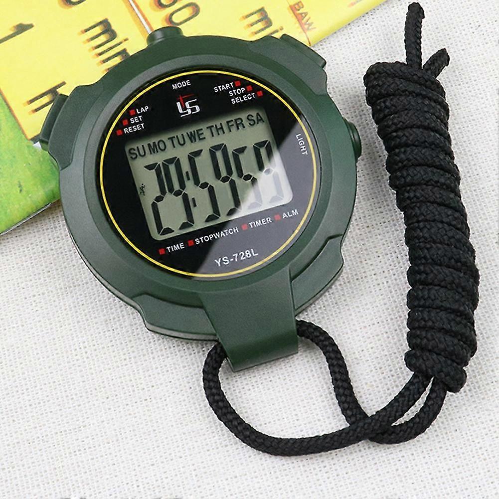 Sports Stopwatch Digital Handheld Sports Stopwatch Night Light Code Table
