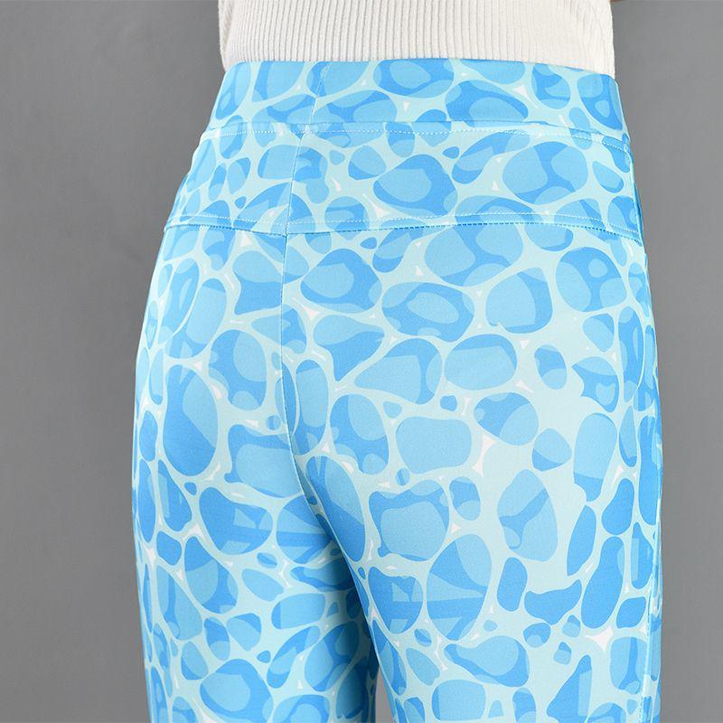Elastic Waist Women's Plaid Micro Flare Pants - Summer Versatile 2025 Slimming Bodycon Stretchy Fashion.