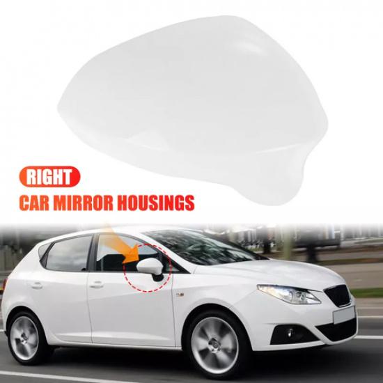 White Right Side Wing Door Mirror Cover Cap For Seat Ibiza 6J MK4 2008-2017