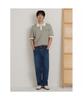 Binpolmen Two-Tone Textured Collar Neck Knit Khaki