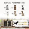 Indoor Dog Crate Furniture End Table with Soft Washable Cushion, Lockable Front Door, for Large Dogs - Grey