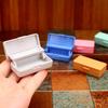 Plastic Simulated Scene Pencil Box Model Miniature Dollhouse Double-layer Pencil Case Pretend Toys Mini Stationery Box