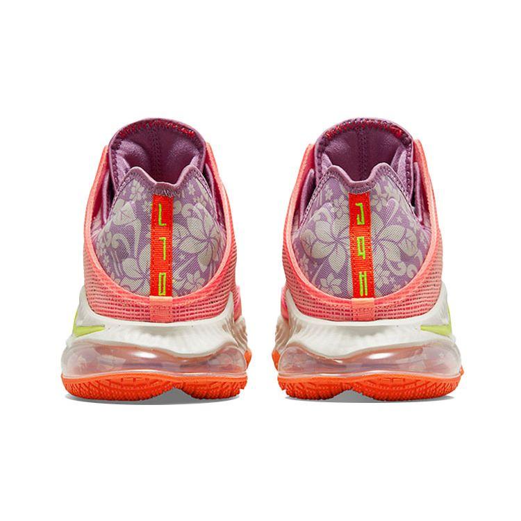 Nike LeBron 19 Low EP Hawaii Men Crimson Bliss Atomic Green Rush Orange Light Orewood Brown Amethyst Wave DQ8343-600