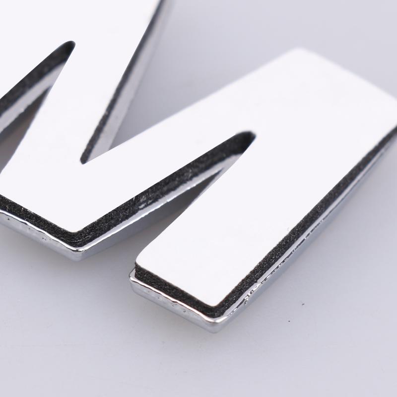 5Pcs 3D Embossed Letter/Number Decal Sticker Made Of High-Quality Metal Chrome Plated For Car/Auto Decoration